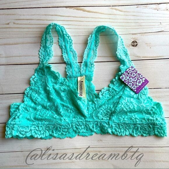 Lace Racerback Bralette - Mint - Picture 1 of 8